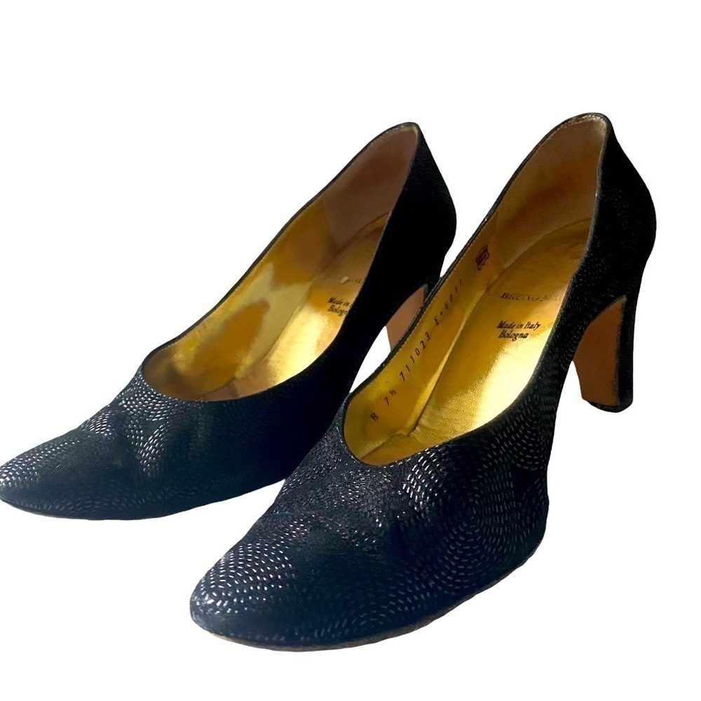 Bruno Magli - Black Evening Pumps Platform Heels